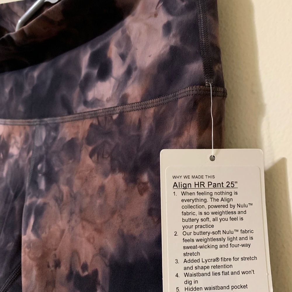 Lululemon align 25” size 4 diamond dye pink new with tags
